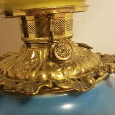 Lot #390: Antique Hurricane Lamp 