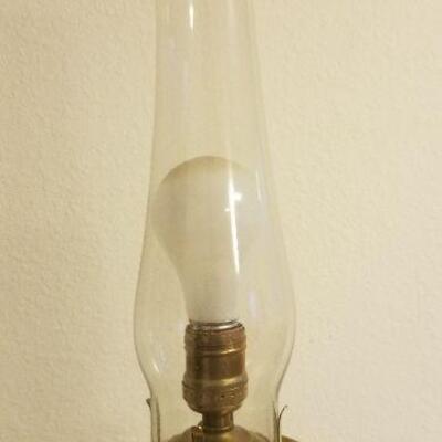Lot #390: Antique Hurricane Lamp 