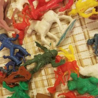 Lot #393: Vintage Large Bundle of Plastic Childrens Action Figures