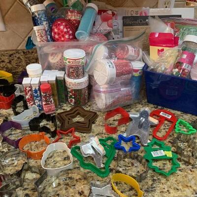 Cookie Cutters and decorating supplies 