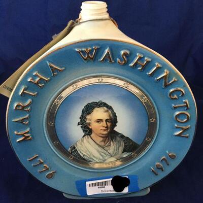 Jim Beam Martha Washington Plate Bottle (B280)