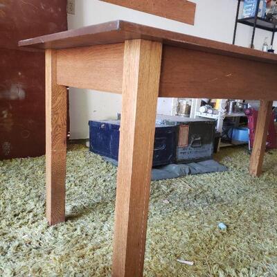 Lot 401: Antique Library Table 6' Ã— 29.5" Ã— 30.75"
