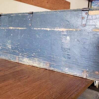 Lot 402: Vintage Blue Blanket Chest
