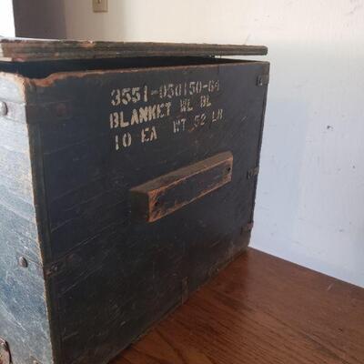 Lot 402: Vintage Blue Blanket Chest