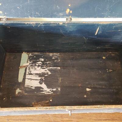 Lot 402: Vintage Blue Blanket Chest