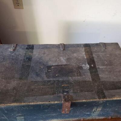 Lot 402: Vintage Blue Blanket Chest