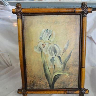 Flower Picture with Bamboo Frame