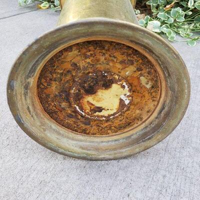 Lot 412: Vintage Brass Umbrella Stand 18" Ã— 8.5"