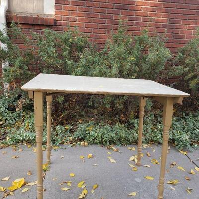 LOT 415: Vintage Folding Wood Table 33" Ã— 23.5" Ã— 27.75" 