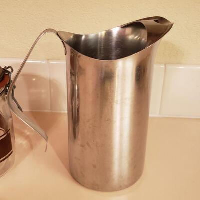 Lot 425: Vintage Tea Jar and Pitcher 