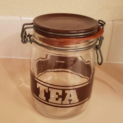 Lot 425: Vintage Tea Jar and Pitcher 