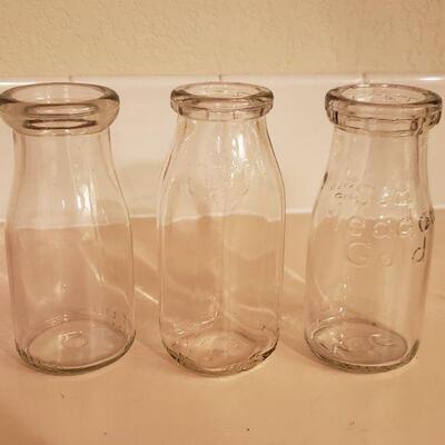 Lot 432: 3 Small Milk Bottles 
