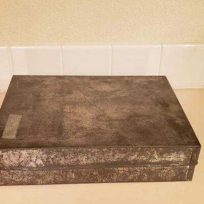 Lot 443: Vintage Metal Box with Both Trays