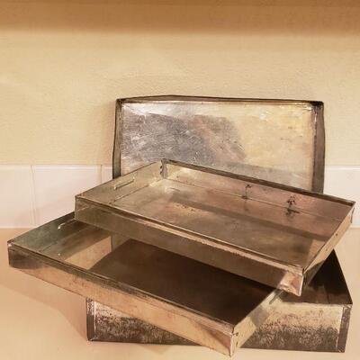 Lot 443: Vintage Metal Box with Both Trays