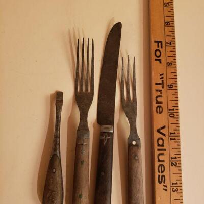 Lot 445: Antique Flatware 