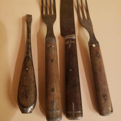 Lot 445: Antique Flatware 