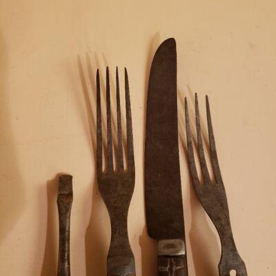 Lot 445: Antique Flatware 