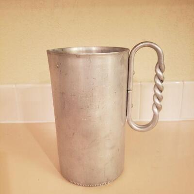 Lot 450: Mid Century Aluminum BW Pitcher 