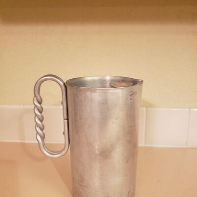Lot 450: Mid Century Aluminum BW Pitcher 