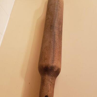 Lot 457: Antique Solid Wood Rolling Pin