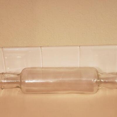 Lot 460: Antique Glass Bottle Rolling Pin #2
