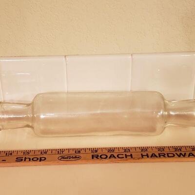 Lot 460: Antique Glass Bottle Rolling Pin #2