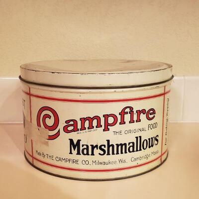 Lot 471: Vintage Campfire Marshmallows Tin