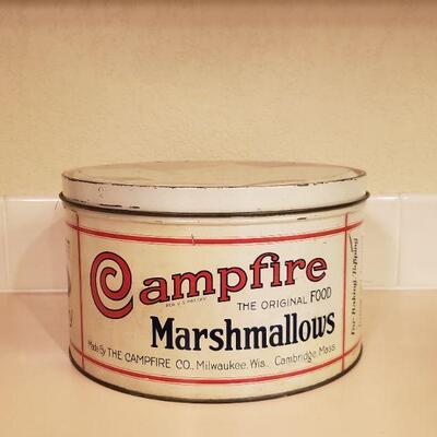 Lot 471: Vintage Campfire Marshmallows Tin