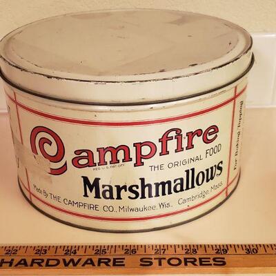 Lot 471: Vintage Campfire Marshmallows Tin