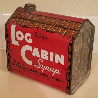 Lot 473: Vintage Log Cabin Syrup