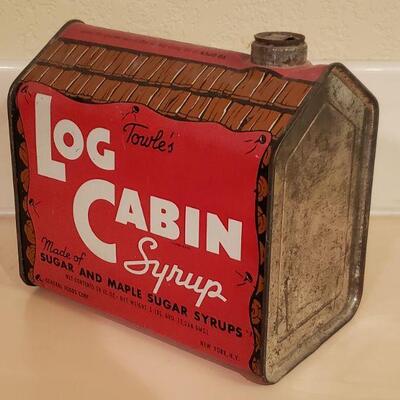 Lot 473: Vintage Log Cabin Syrup