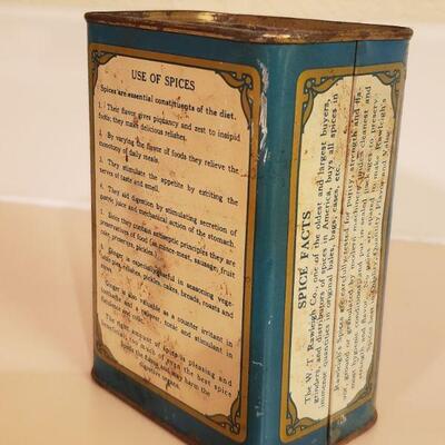 Lot 476: Antique/Vintage Large Ginger Tin