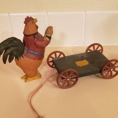 Lot 486: Rooster and Elephant Carts