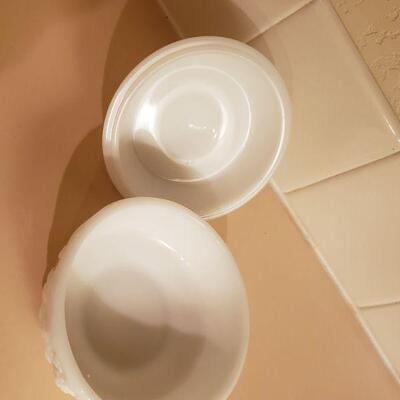 Lot 488: Milk Glass Candy Dish