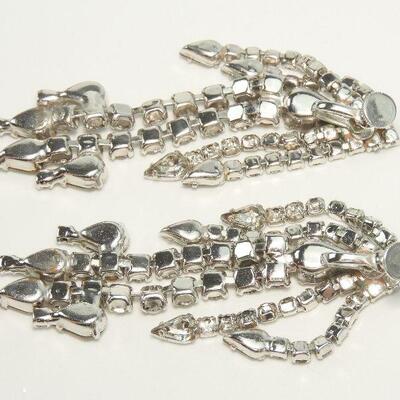 Vintage Crystal Rhinestone Chandelier Earrings