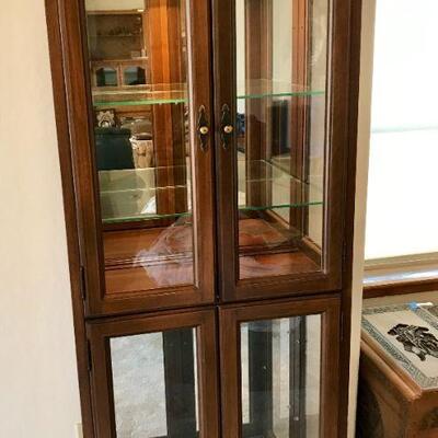 Lighted Curio Cabinet With Four Glass Shelves