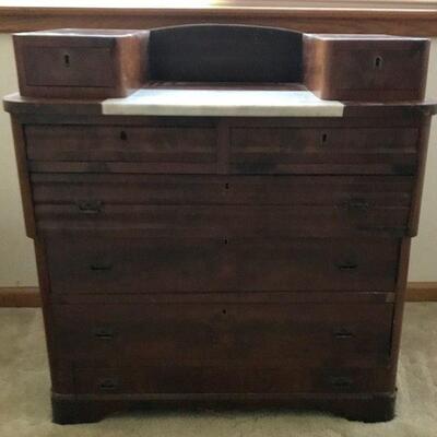 Antique Dresser With Marble Top