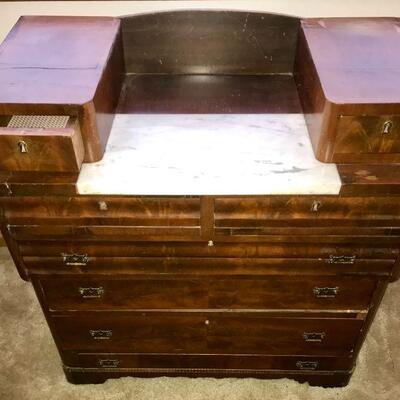 Antique Dresser With Marble Top