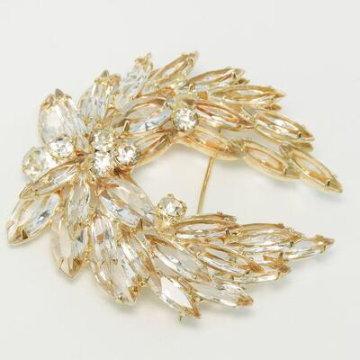 Vintage Delizza & Elster Juliana Transparent Open Back Swag Brooch