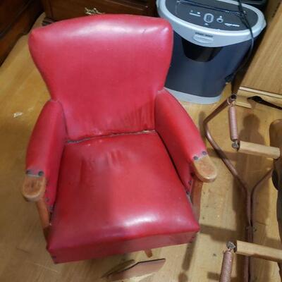 Vintage Childs red rocking chair
