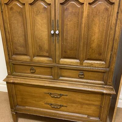 Pair of 2 Tall Solid Wood Dressers 