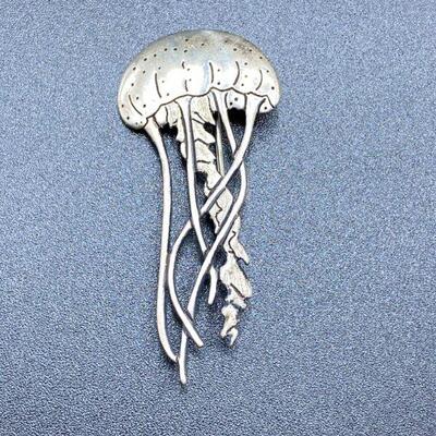 Sterling Silver Jelly Fish Pin