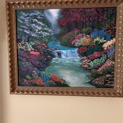 Custom Gold Framed Oil Painting “ Love of Nature”