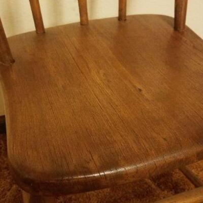 Lot #525: Vintage Wood Chair 33" x 18" x 14" 