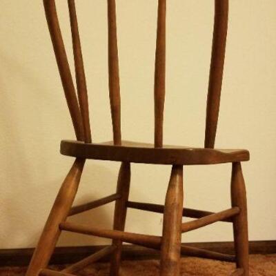 Lot #525: Vintage Wood Chair 33" x 18" x 14" 