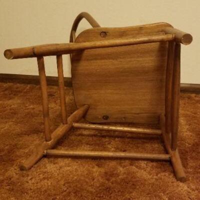 Lot #525: Vintage Wood Chair 33" x 18" x 14" 