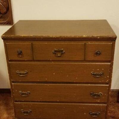 Lot #528: Vintage Wood Dresser Restoration Project