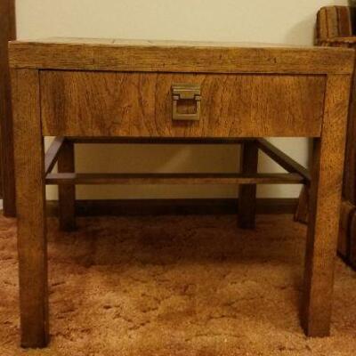 Lot #529: Vintage DREXEL WOODBRIAR Side Table Mid Century Modern 26" x 22" x 21" 