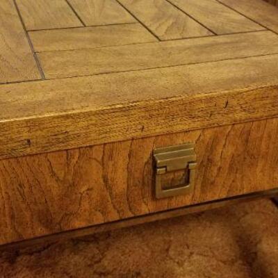 Lot #529: Vintage DREXEL WOODBRIAR Side Table Mid Century Modern 26" x 22" x 21" 