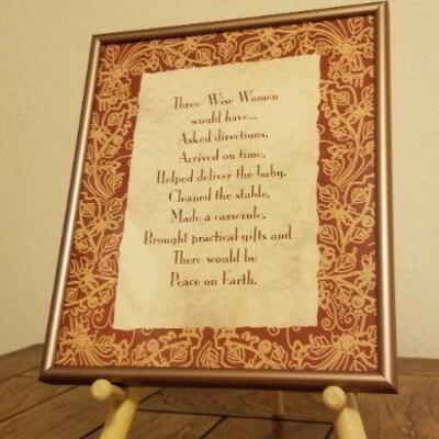 Lot #532: Vintage THREE WISE WOMEN Funny Christmas Deco 10" x 8.5"5